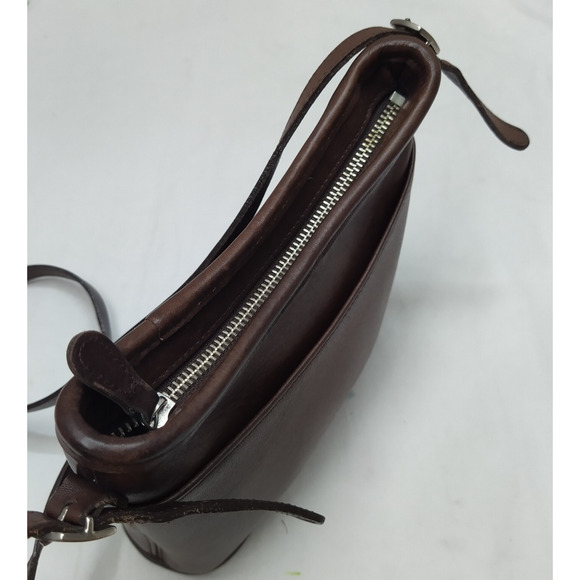 Coach Brown Leather Zipper Closure Crossbody Bag - Vintage Made in USA - Picture 9 of 14